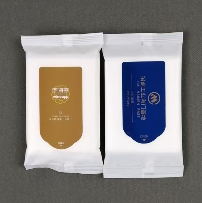 Big Promotion Small Order Custom 5-Pcs Eco-friendly Wet Wipes for Hotel Catering Advertising Exhibitions Weddings 图3