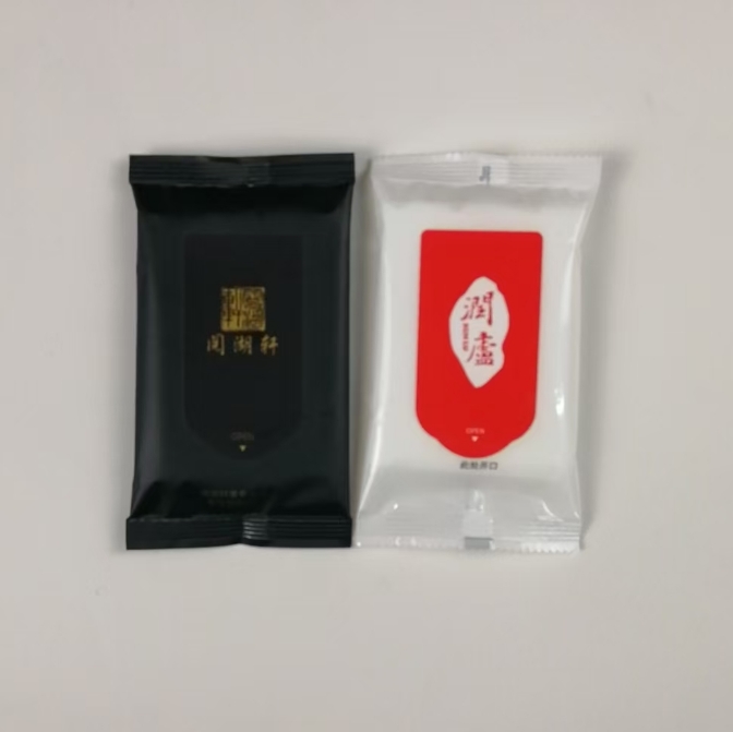 Custom Eco-friendly 5-Pcs Wet Cleansing Wipes for Hotel Catering Advertising Exhibitions Weddings Direct Factory Small Order 图2