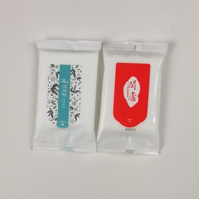 Custom Eco-friendly 5-Pcs Wet Cleansing Wipes for Hotel Catering Advertising Exhibitions Weddings Direct Factory Small Order 图3