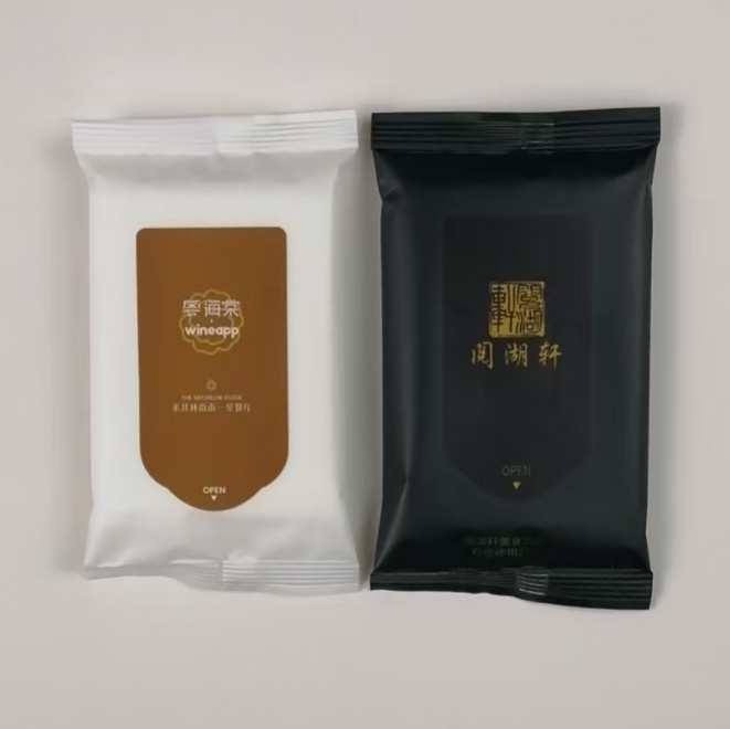 Custom Eco-friendly 5-Pcs Wet Cleansing Wipes for Hotel Catering Advertising Exhibitions Weddings Direct Factory Small Order 图5