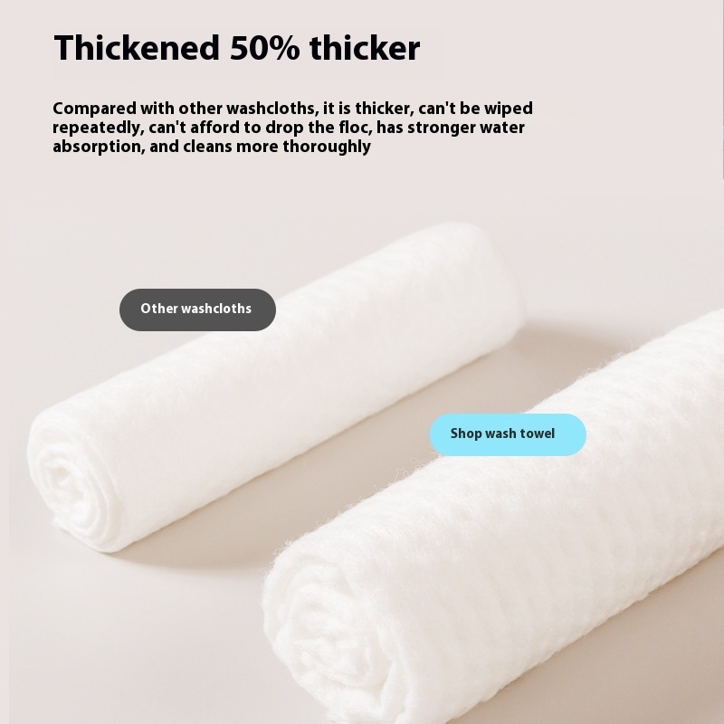 Factory Custom 16pcs Soft Portable Pure Cotton Wet/Dry Cleaning Facial Wipes Clean Face & Hands Towel Feminine Type 图4