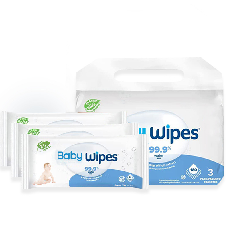 Factory Custom 60 Pcs Eco-Friendly Baby Wet Wipes Soft and Non-Irritating for Infants and Pregnant Baby Skin Cleaning 图3