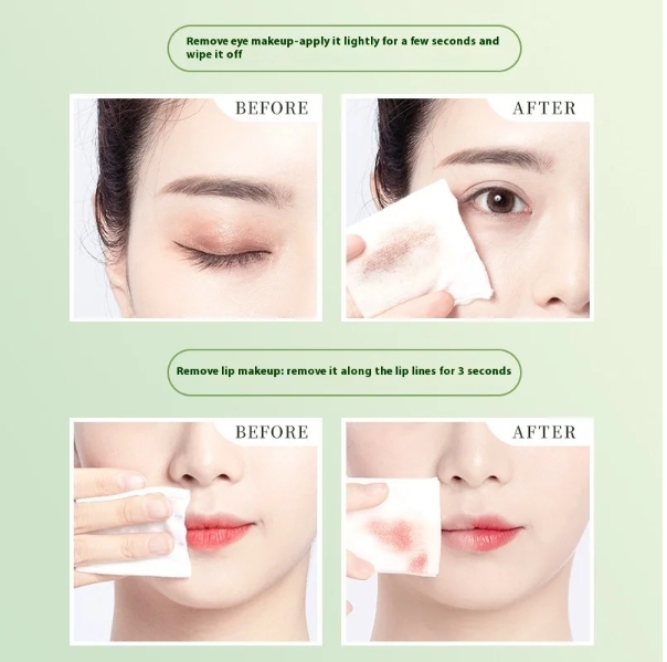 Factory Custom Design Private Label No Irritation 60pcs Makeup Remover Wipes for Eyelid Lip Gloss Makeup Removal 图5