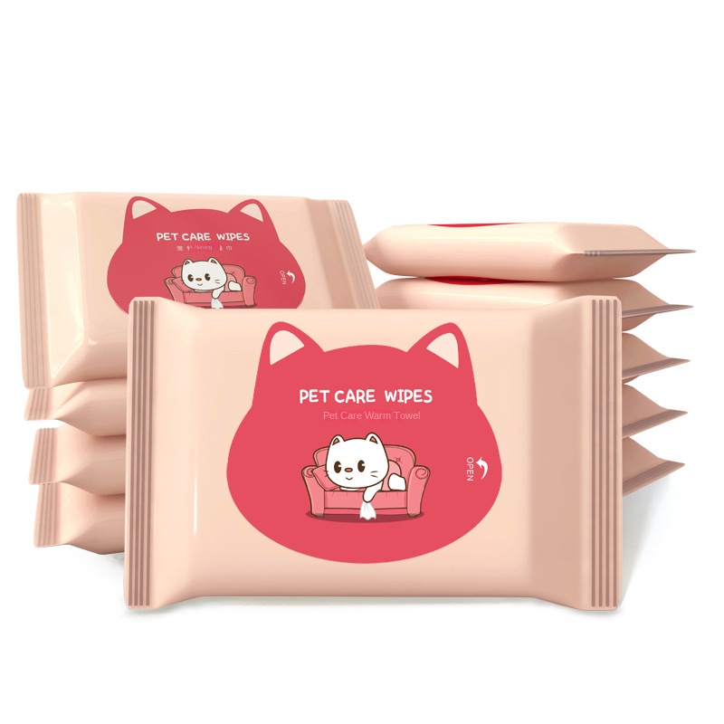 Factory Custom Logo 10pcs Eco-Friendly Pet Wipes No Irritation for Cleaning Pets' Tear Foot Butt 图5