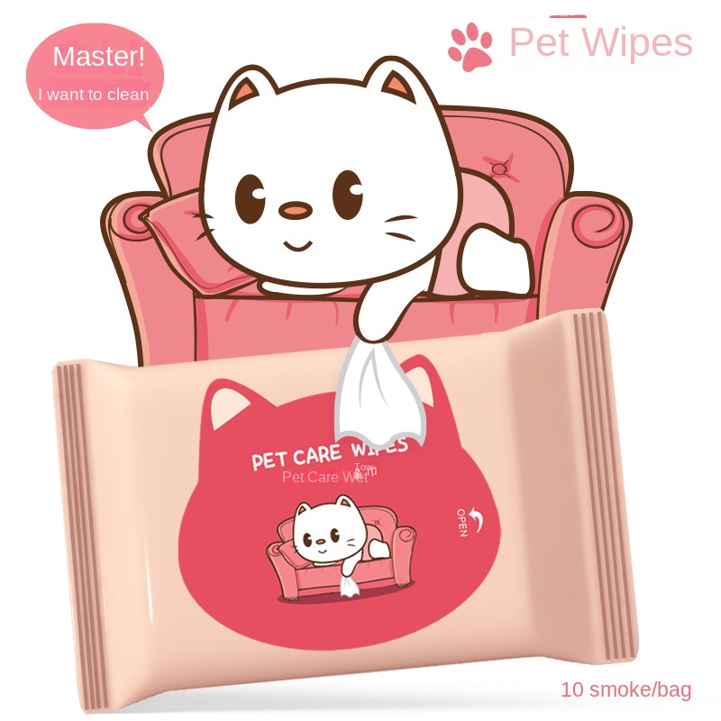 Factory Custom Logo 10pcs Eco-Friendly Pet Wipes No Irritation for Cleaning Pets' Tear Foot Butt 图6