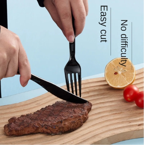 Factory Custom Logo Premium Plastic Disposable Spoon Fork Knife Paper Toothpick Cutlery Set for Food Restaurant Party 图5