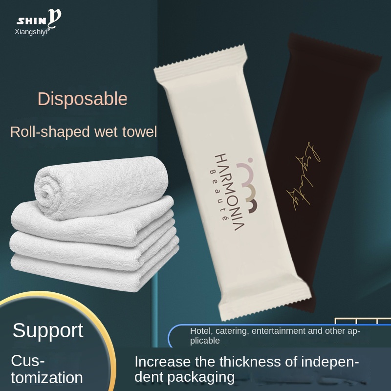 Factory Custom Logo Roll Polyester Single Wet Towels for Chain Catering Hot Pot Shops Hotel Restaurant 图4