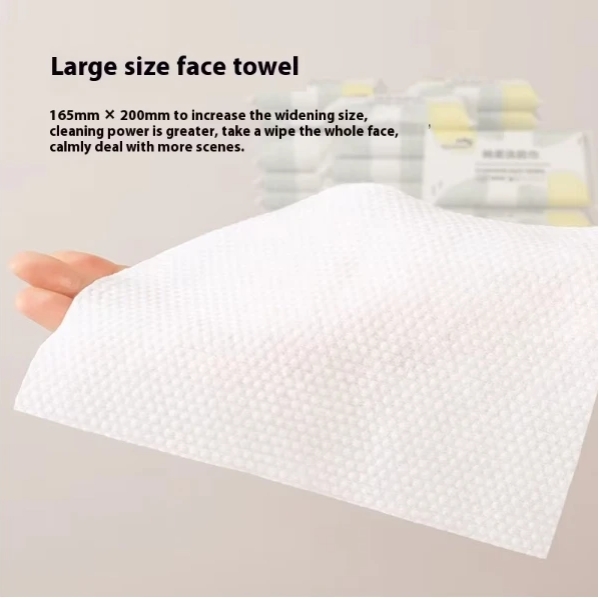 Factory Custom Logo Skin Friendly Portable Wet & Dry 16pcs Soft Cotton Facial Wipes for Cleaning Face Hands Feminine Care 图5