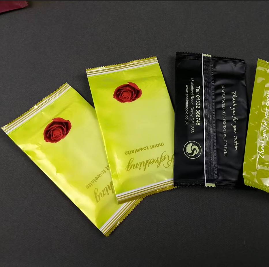 Factory Customize Logo Portable Plant Fragrance Single Piece Wet Wipes for Travel Party Advertisement Promotion 图2