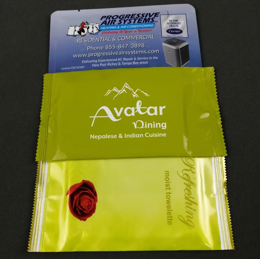 Factory Customize Logo Portable Plant Fragrance Single Piece Wet Wipes for Travel Party Advertisement Promotion 图4