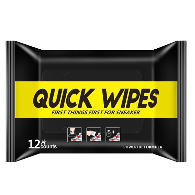 Factory Customized Logo 12Pc Shoe Wiping Wet Wipes for Travel Shoes, Leather Shoes, Sports Shoes, White Shoes 图2