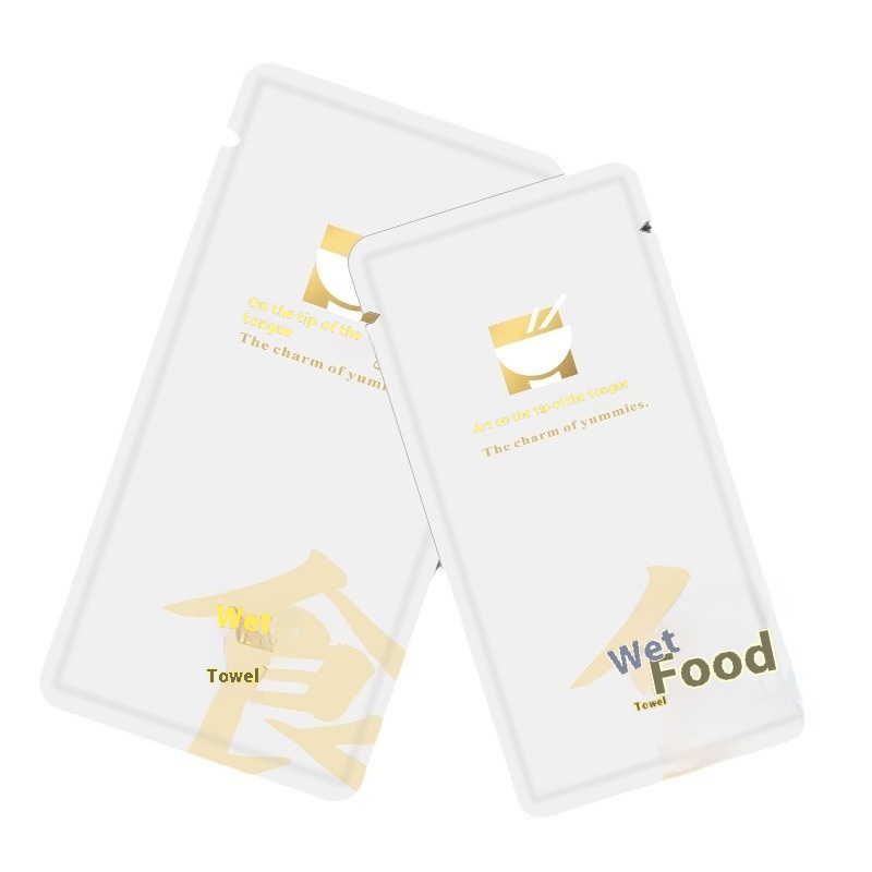 Factory Customized Logo Eco-Friendly 23x23cm Four-Sided Seal Wet Towel Made Polyester for Hotel Club Catering Chain Restaurants 图5