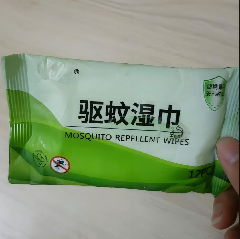 Factory Customized Logo Safe Mosquito Repellent 12 Pc Anti-mosquito and Insect Repellent Wet Wipes for Adults Babies 图4