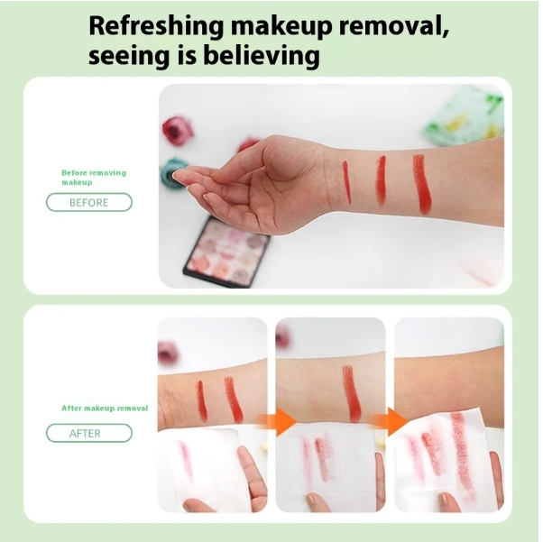 Factory Price Custom Logo 10pcs Makeup Remover Wipes Non-Irritating Feminine Product for Lip Gloss Eyelid for Pregnant Women 图4