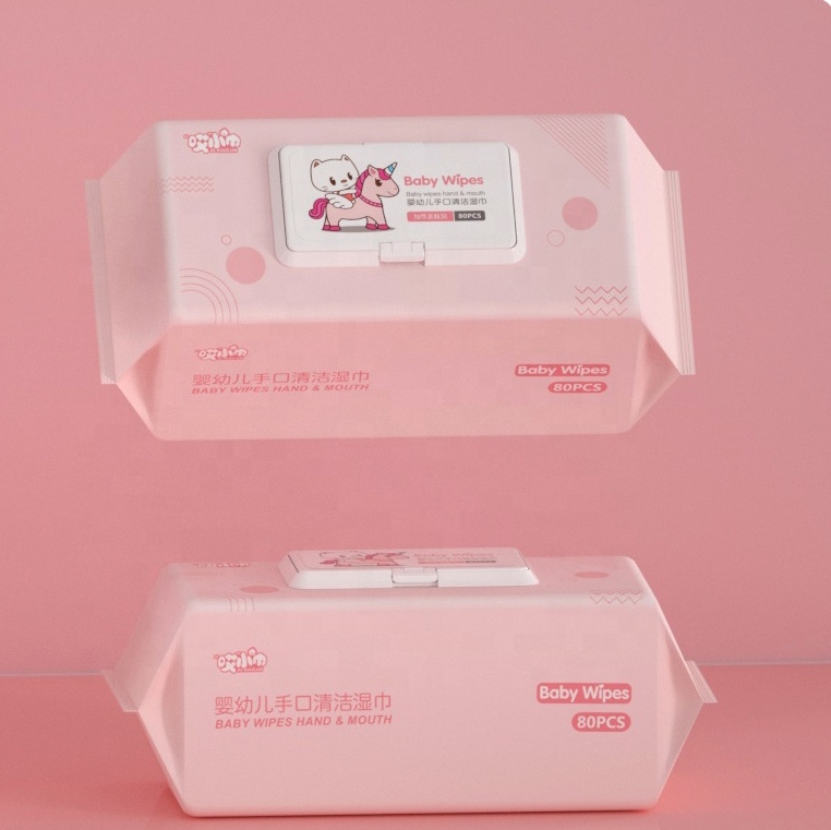 Factory Price Custom Logo Eco-Friendly 80pcs Baby Wet Wipes Soft Non-Irritating Skin Cleansing Wipes for Infants Full Body