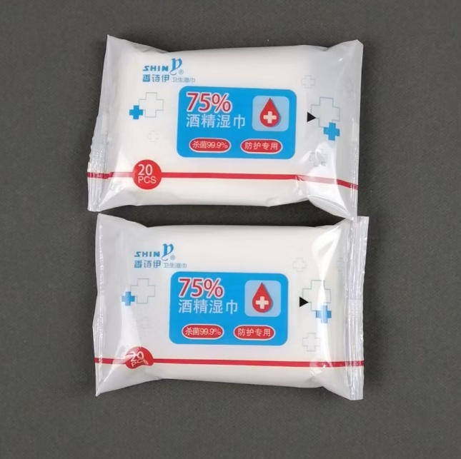 Factory Promotion Custom Logo 75% Alcohol Wet Wipes 20 Pcs Effective Household Cleaning with 99.9% Sterilization