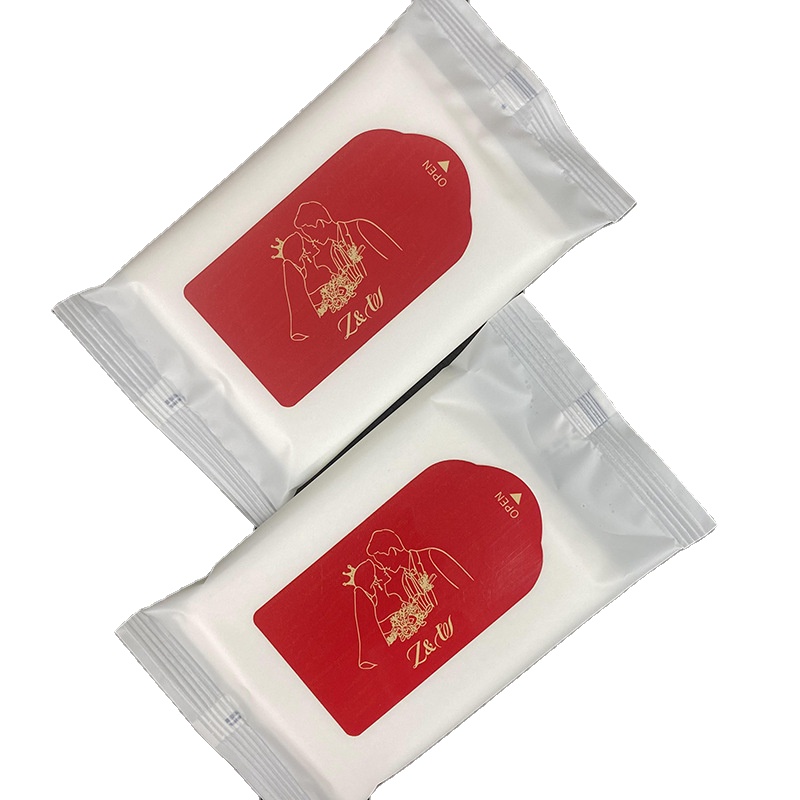 Factory Small Order Customized Print Logo 5-piece Disposable Increase and Thicken Wet Wipes for Wedding Banquet 图2