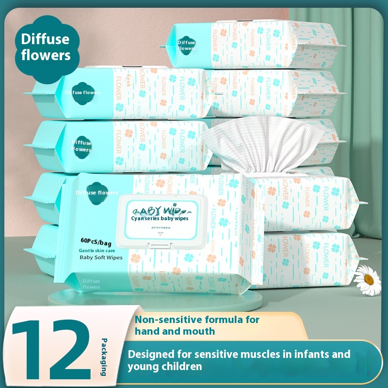 Factory Supply In-Stock Custom 60pcs Eco-friendly Soft Baby Wet Wipes for Newborn Skin Care 图4
