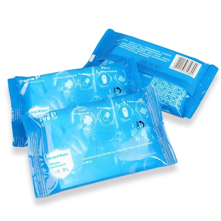 High Performance Antibacterial Wipe Hand Sanitizing Wipe 10PCS 75% Alcoholic Disinfecting Wipe