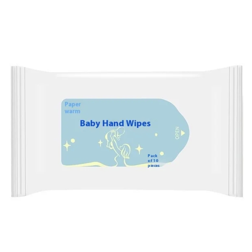 Hot Sale 10 Pcs Eco-Friendly Soft Non-Irritating Baby Wet Wipes Factory Customized Logo for Infants and Pregnant Women 图2