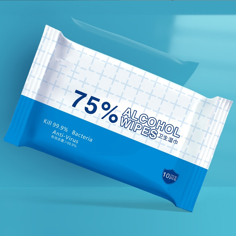 OEM Factory Custom Logo 10pcs 75% Alcoholic Wet Wipes 99.9% Sterilization Rate Eco-Friendly for Car Clean Hotel Restaurant 图5