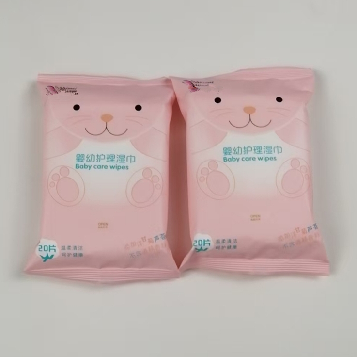 OEM Factory Custom Logo 20pcs Eco-Friendly Soft Non-Irritating Baby Wet Wipes for Cleaning Baby Mouth Nose Hands