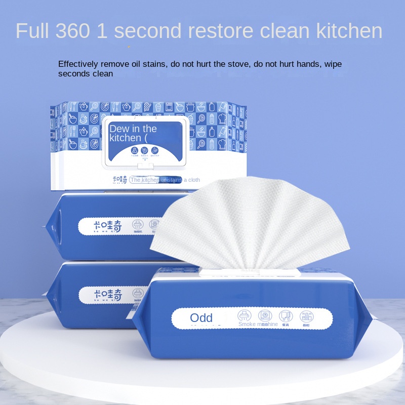 OEM Factory Custom Logo 80 Count Disposable Eco-Friendly Kitchen Cleansing Wipes for Oil Stains Removal 图6