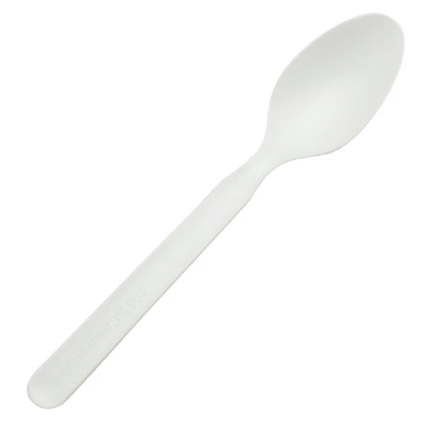 OEM Factory Custom Logo Corn Starch Biodegradable Disposable Cutlery Modern Fork Knife Spoon for Western Steak Restaurants 图6