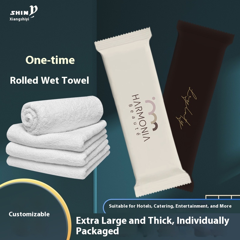 OEM Factory Custom Logo Disposable Microfiber Wet Towel Eco-Friendly Single Roll for Club Hotel Restaurant Exhibition Travel 图5