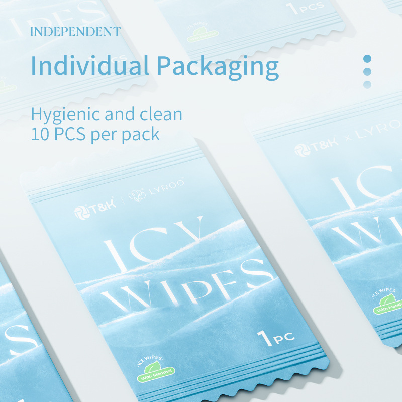 OEM Factory Custom Logo Eco-friendly EDI Pure for Water 10pcs Cold Wet Wipes for Skin Cleaning & Cooling Wiping Away Sweat 图5