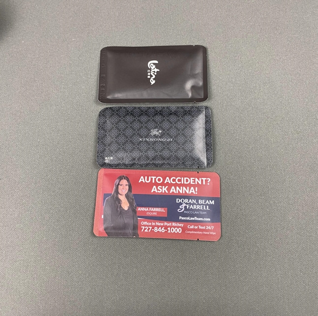 OEM Factory Custom Logo Eco-Friendly Four Side Seal 1piece Wet Wipes for Banquet Restaurant Hotel Travel 图4