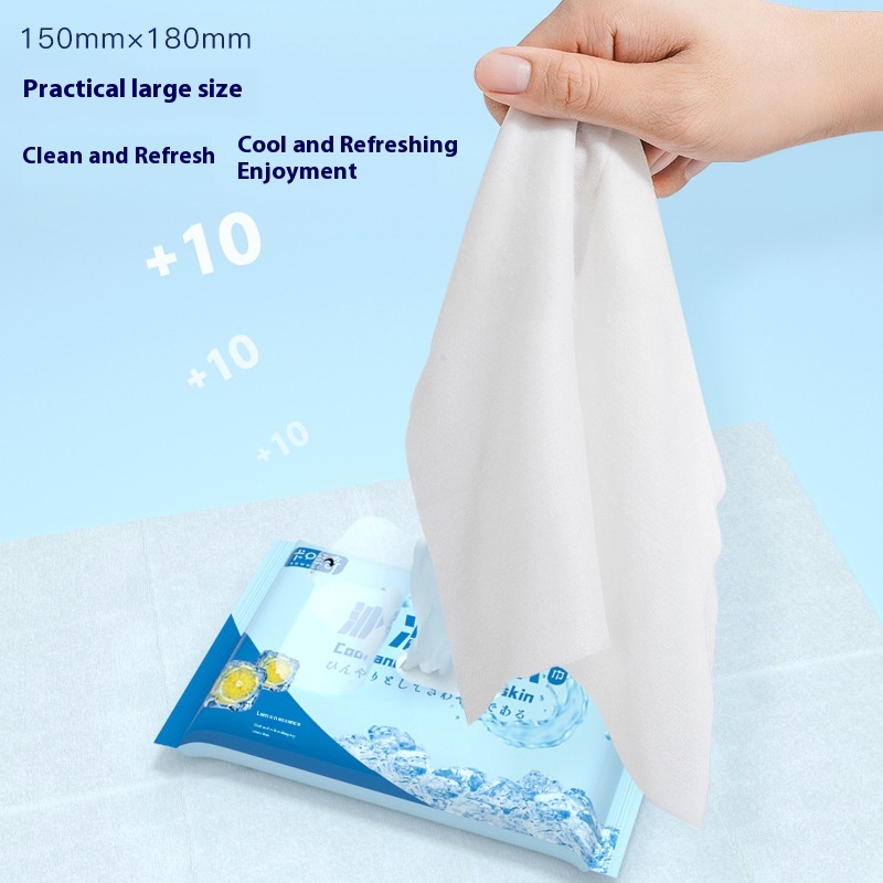OEM Factory Custom Logo Eco-Friendly Portable 18x15cm Cold Cooling Wet Wipes 10pcs Set for Military Training Sports & Travel 图4