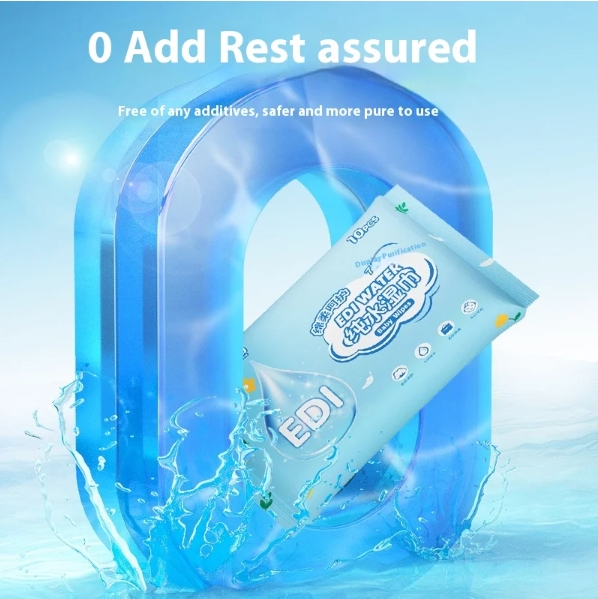 OEM Factory Custom Logo Eco-friendly Pure Water Soft Non-Irritating 10pcs Baby Wipes for Cleaning Baby Hand Mouth Nose 图4