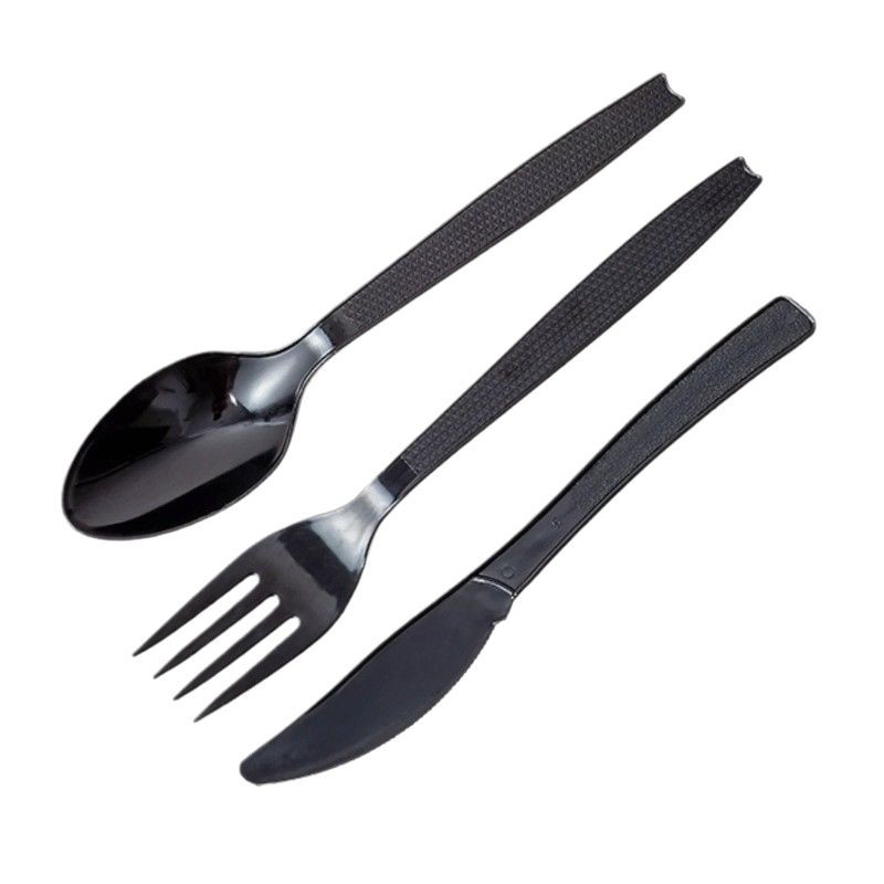 OEM Factory Custom Logo Eco-Friendly Thickened Transparent Knife Fork Spoon Disposable Cutlery for Party Dessert Take-Out 图5