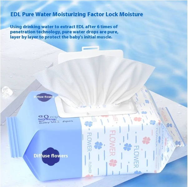 OEM Factory Custom Private Label 80pcs Eco-Friendly Soft Non-Irritating Baby Wet Wipes for Cleaning Baby's Mouth Hands & Nose 图2