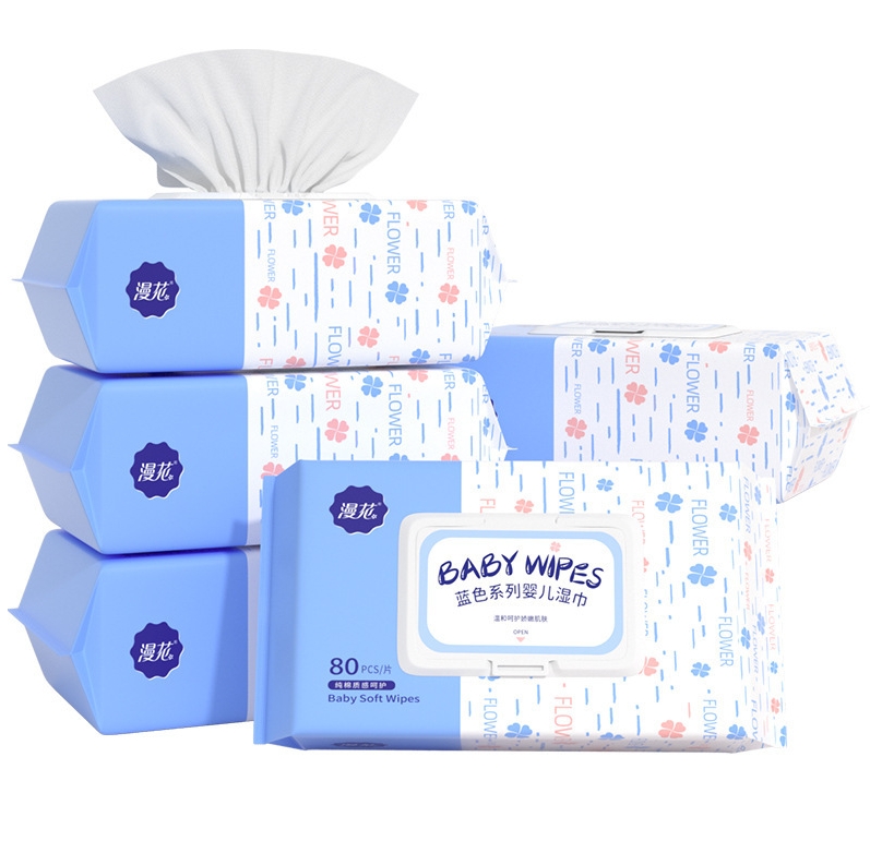 OEM Factory Custom Private Label 80pcs Eco-Friendly Soft Non-Irritating Baby Wet Wipes for Cleaning Baby's Mouth Hands & Nose 图4