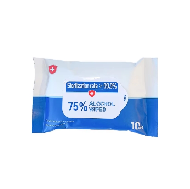 OEM Factory Customized 10PCS Portable Multipurpose 75% Alcoholic Wet Wipes 99.9% Sterilization Rate for Daily Cleansing 图3