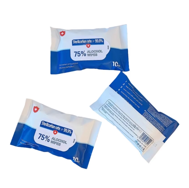 OEM Factory Customized 10PCS Portable Multipurpose 75% Alcoholic Wet Wipes 99.9% Sterilization Rate for Daily Cleansing 图4