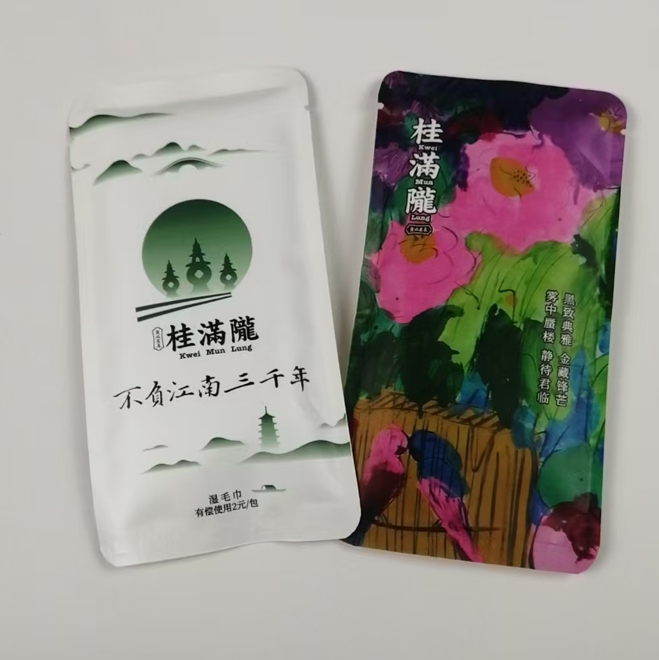 OEM Factory Customized Eco-Friendly 23x23cm Polyester Wet Towel Four-Sided Seal for Hotels Clubs Catering Chains Restaurants 图5