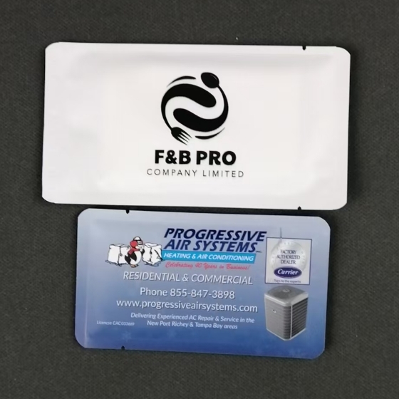 OEM Factory Customized Logo 2-Piece Wet Cleansing Wipes Four Side Seal for Cleaning Air Conditioning Banquet Restaurants Hotels 图3