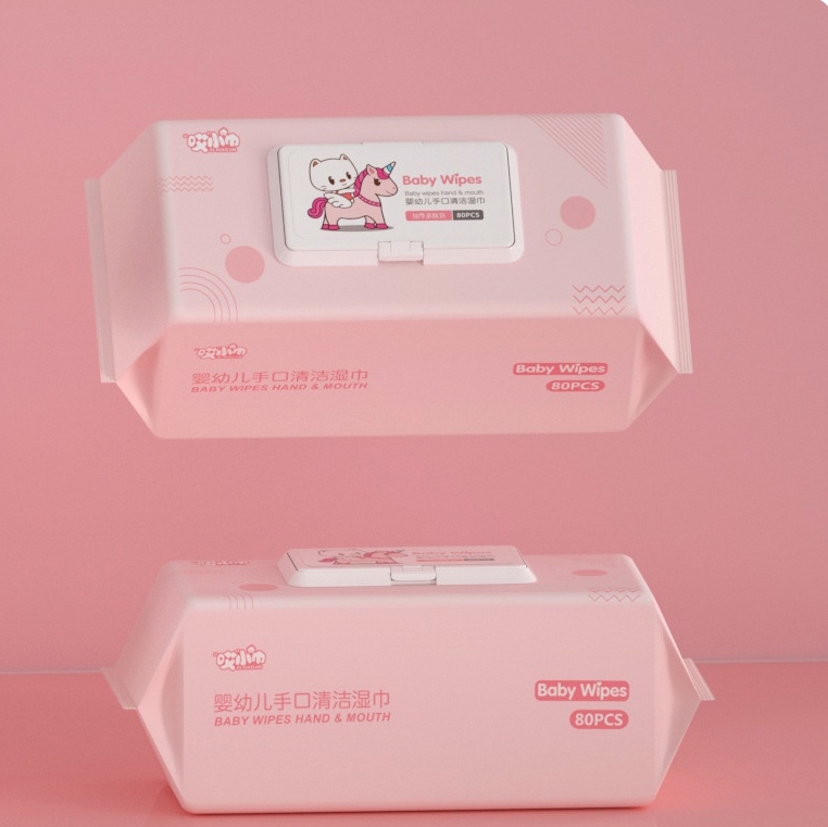 OEM Factory Customized Logo Eco-Friendly Soft Non-Irritating 80pcs Baby Wet Wipes for Infants Full Body Skin Cleansing Wipes 图5