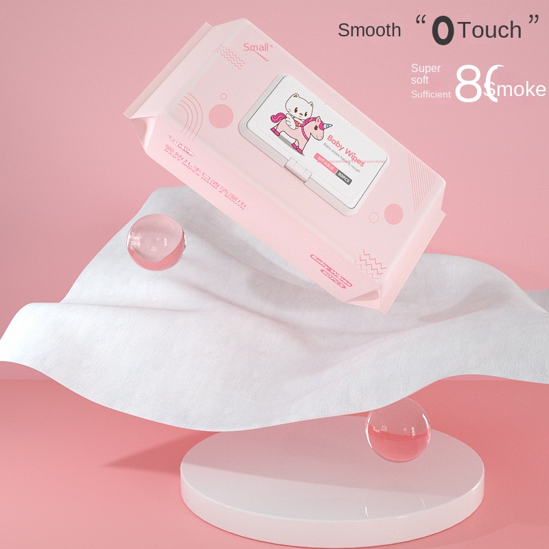 OEM Factory's 80pcs Eco-Friendly Baby Wet Wipes Custom Logo Soft Non-Irritating Cleansing Wipes for Baby's Mouth Hands Nose