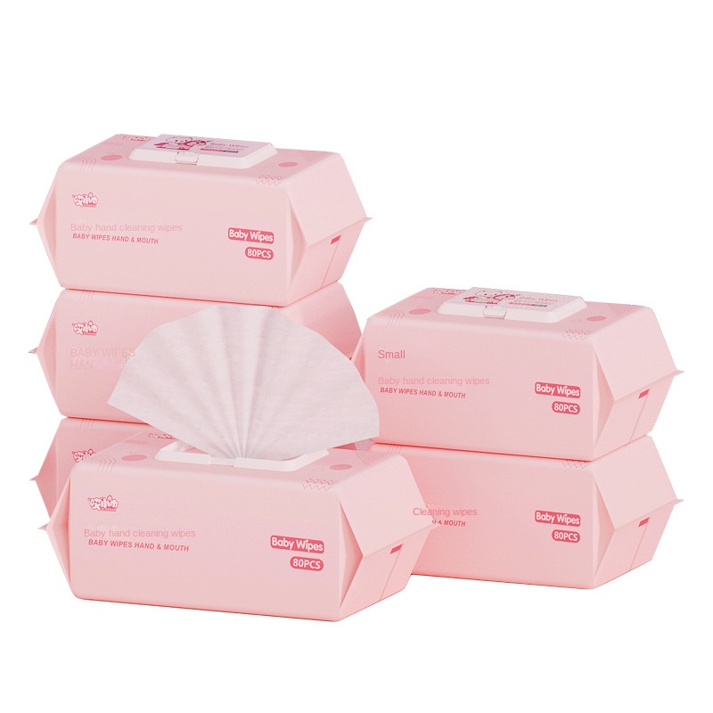 OEM Factory's 80pcs Eco-Friendly Baby Wet Wipes Custom Logo Soft Non-Irritating Cleansing Wipes for Baby's Mouth Hands Nose 图5