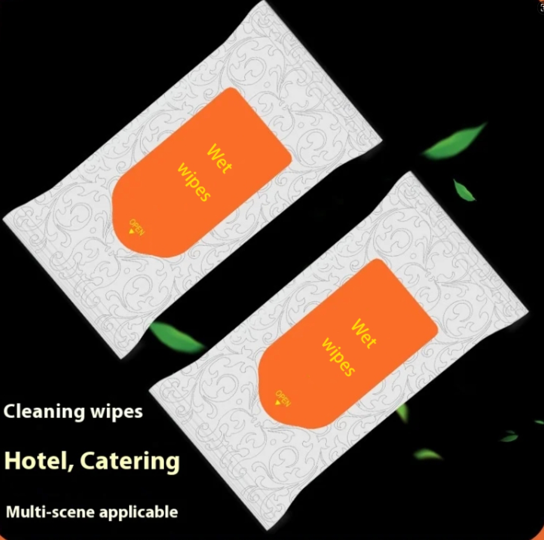 OEM Factory Small Order Custom Logo Eco-friendly 5-Pcs Wet Wipes for Hotel Catering Advertising Travel Party