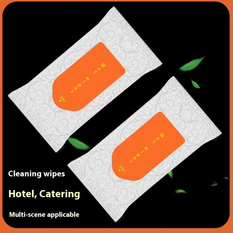 OEM Factory Small Order Custom Logo Eco-friendly 5-Pcs Wet Wipes for Hotel Catering Advertising Travel Party 图2